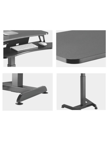 Maclean biurko elektryczne, stolik, stacja robocza regulacja wys max wys 122cm max 37 kg - do pracy stojąco siedzącej mc-835