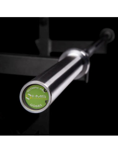 Gryf olimpijski 20 kg / 2200 mm z zaciskami lock jaw hms go685