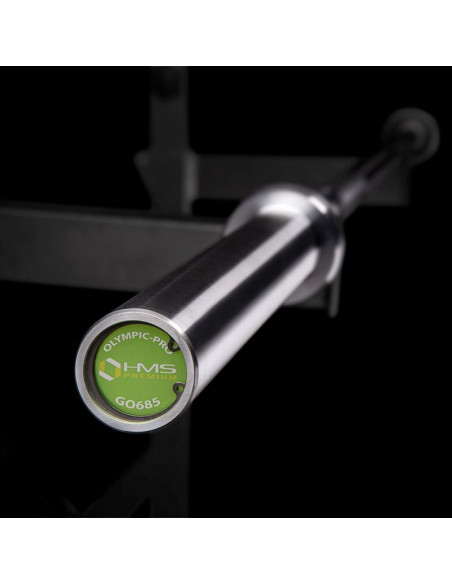 Gryf olimpijski 20 kg / 2200 mm z zaciskami lock jaw hms go685