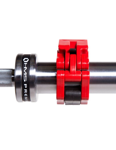 Gryf olimpijski 20 kg / 2200 mm z zaciskami lock jaw hms go685