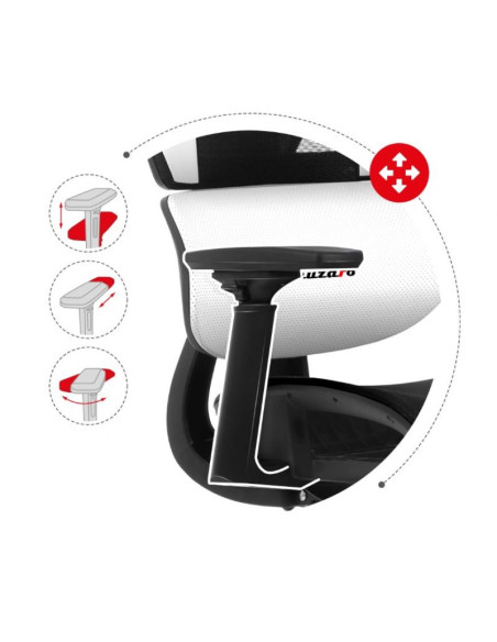 Fotel gamingowy huzaro combat 8.0 white