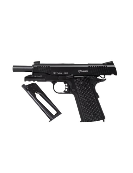 Wiatrówka pistolet ranger 1911 tactical kwc kal. 4,5 bbs blow back 17 strz. full metal co2 (aakcmb770azb)
