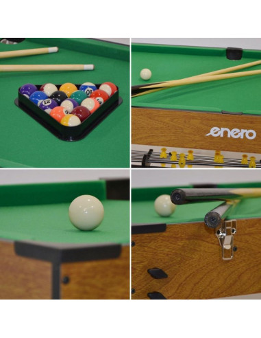 Stół do gry 3w1 wooden piłkarzyki bilard cymbergaj 121x61x81cm