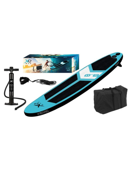 Zestaw - deska sup 90kg dmuchana surf 245x57x10cm blue