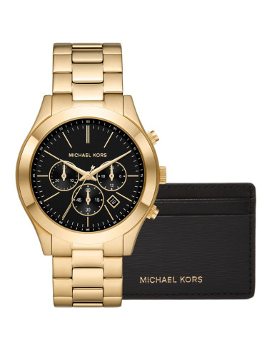 Zegarek męski + etui na karty michael kors mk1076set + box