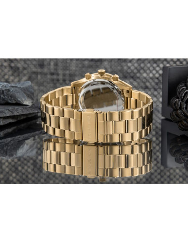 Zegarek męski + etui na karty michael kors mk1076set + box