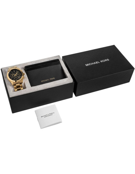 Zegarek męski + etui na karty michael kors mk1076set + box