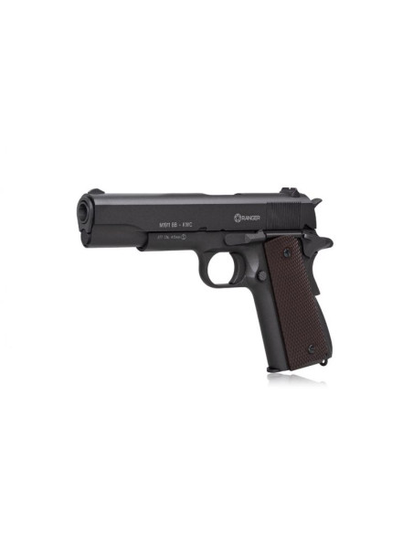 Wiatrówka pistolet ranger m1911 bb kwc kal. 4,5 bbs blow back 17 strz. full metal co2 (aakcmb760azb)