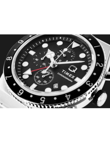 Zegarek męski timex q timex 3-time zone chronograph tw2v69800 + box