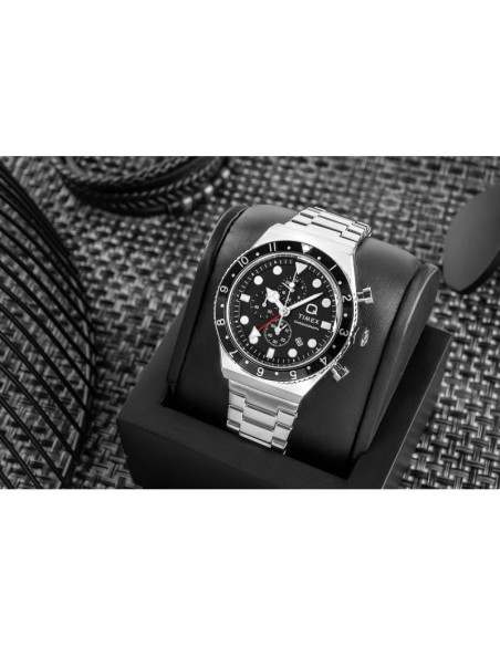 Zegarek męski timex q timex 3-time zone chronograph tw2v69800 + box
