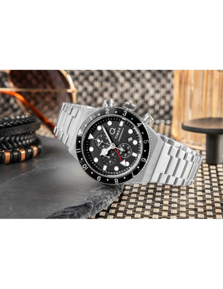 Zegarek męski timex q timex 3-time zone chronograph tw2v69800 + box