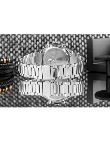 Zegarek męski timex q timex 3-time zone chronograph tw2v69800 + box