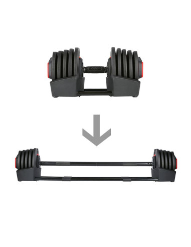 Zestaw regulowanych sztangielek hms sgr40 pro set 2w1 43,5 kg