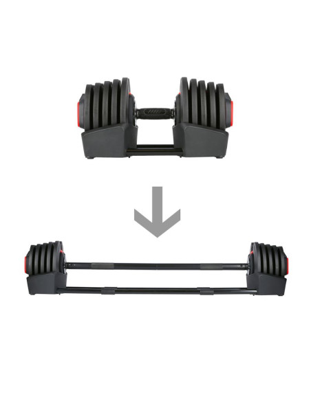 Zestaw regulowanych sztangielek hms sgr40 pro set 2w1 43,5 kg