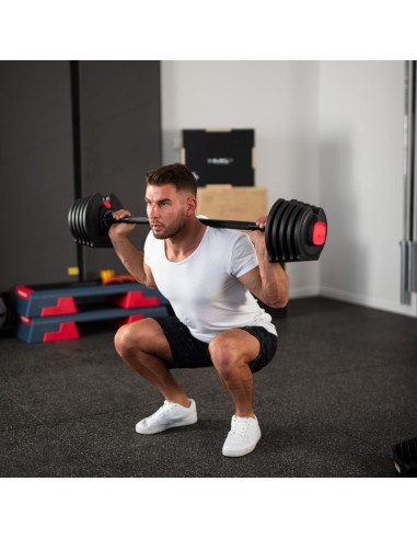 Zestaw regulowanych sztangielek hms sgr40 pro set 2w1 43,5 kg