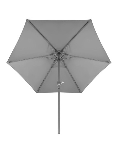 Zestaw mebli ogrodowych stół 4 krzesła i parasol szary