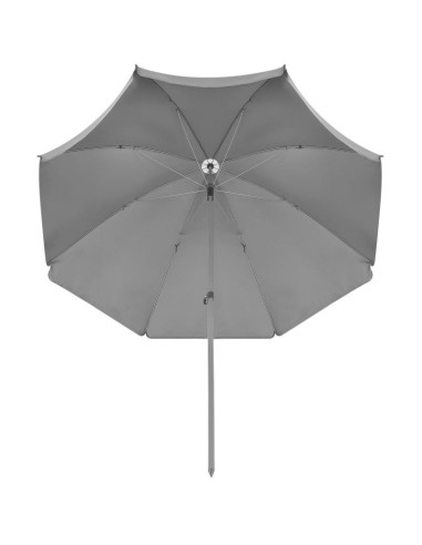 Zestaw mebli ogrodowych stół 4 krzesła i parasol szary