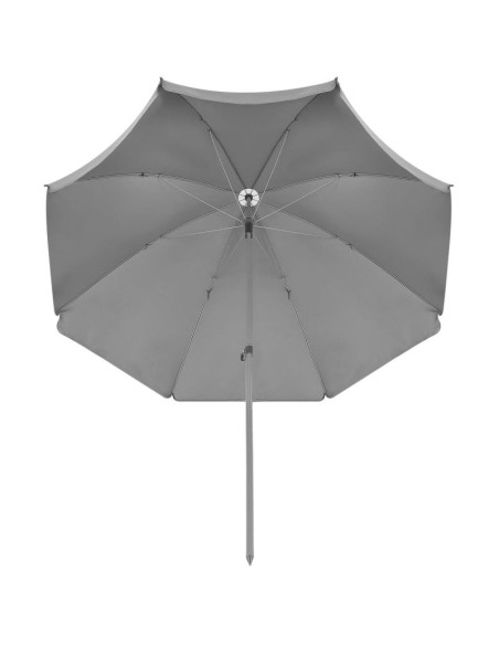 Zestaw mebli ogrodowych stół 4 krzesła i parasol szary