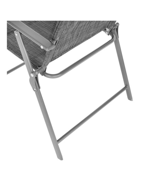 Zestaw mebli ogrodowych stół 4 krzesła i parasol szary