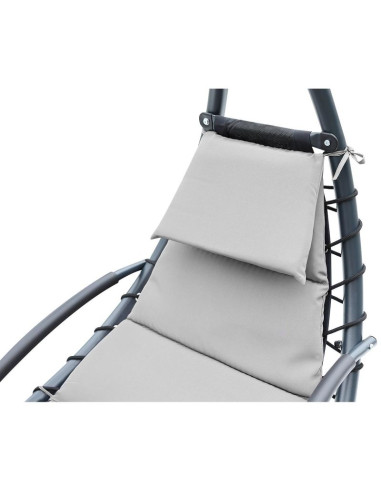 Huśtawka fotel bujany z parasolem lizbona szara