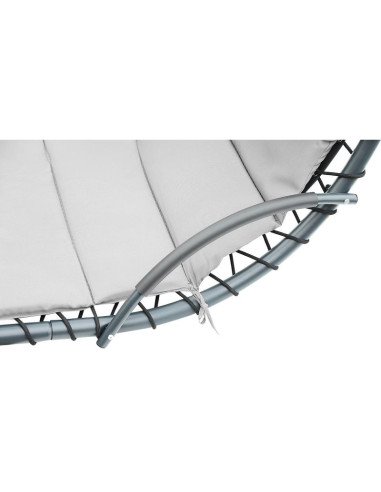 Huśtawka fotel bujany z parasolem lizbona szara