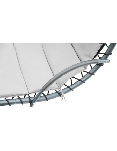 Huśtawka fotel bujany z parasolem lizbona szara