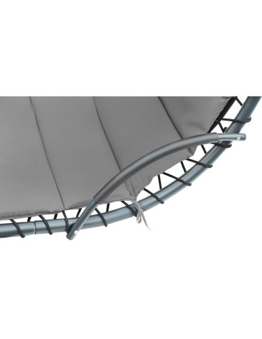 Huśtawka fotel bujany z parasolem lizbona ciemno szara