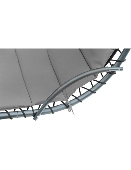 Huśtawka fotel bujany z parasolem lizbona ciemno szara