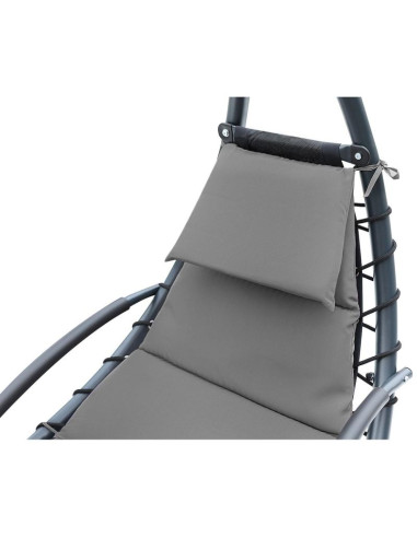 Huśtawka fotel bujany z parasolem lizbona ciemno szara