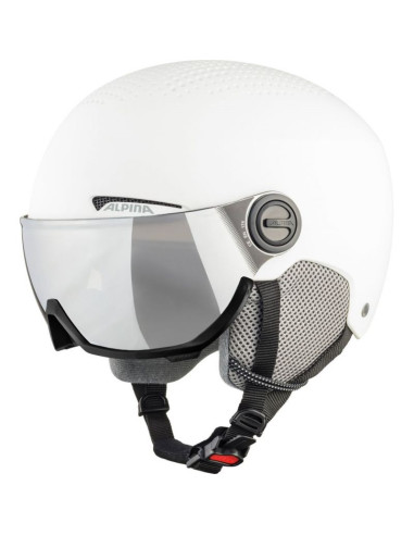 Kask narciarski alpina arber visor q-lite white 54-58