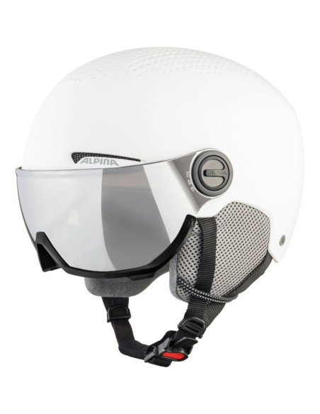 Kask narciarski alpina arber visor q-lite white 54-58