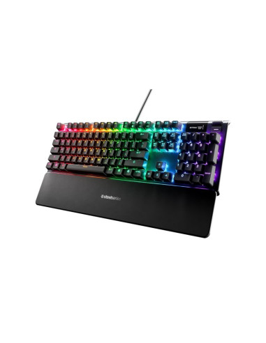 Klawiatura gamingowa steelseries apex 5, układ amerykański, przewodowa, czarna klawiatura gamingowa steelseries apex 5 hybrydowe