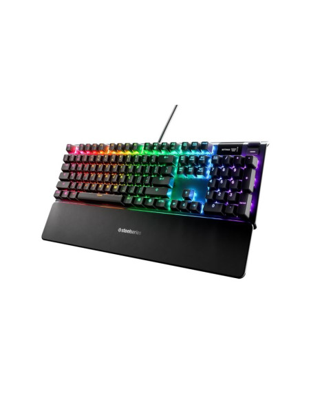 Klawiatura gamingowa steelseries apex 5, układ amerykański, przewodowa, czarna klawiatura gamingowa steelseries apex 5 hybrydowe