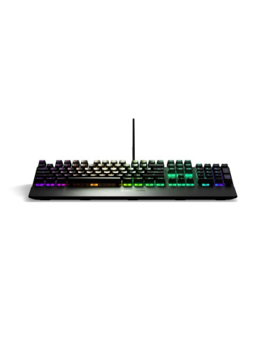 Klawiatura gamingowa steelseries apex 5, układ amerykański, przewodowa, czarna klawiatura gamingowa steelseries apex 5 hybrydowe