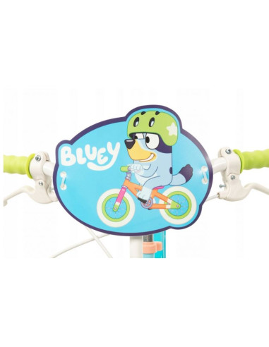 Rower dziecięcy toimsa bluey 12"  błękitno-limonkowy