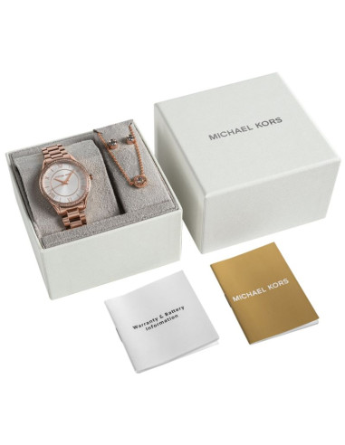Zegarek damski michael kors lauryn + biżuteria mk4850set + box