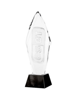 Trofeum szklane grawerowane 3d