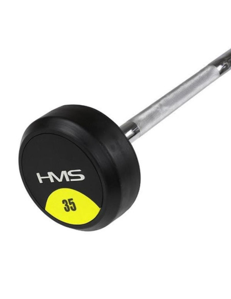 Sztanga/gryf stały gumowany 35 kg hms gsg35
