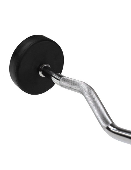 Sztanga/gryf stały gumowany łamany 35 kg hms gsl35