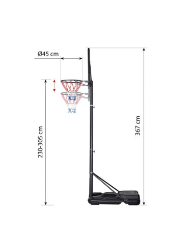 Nils zdka21 - kosz do koszykówki