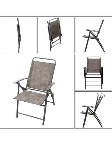 Zestaw mebli ogrodowych sydney stół 4 krzesła i parasol szary