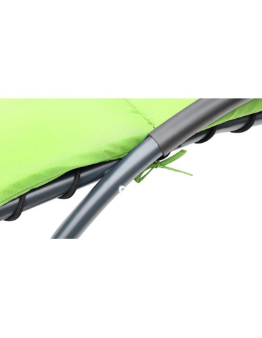 Leżak fotel z parasolem bergamo 200x125x180cm limonka