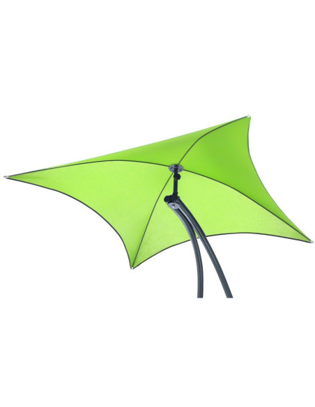 Leżak fotel z parasolem bergamo 200x125x180cm limonka