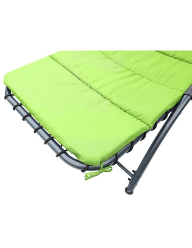 Leżak fotel z parasolem bergamo 200x125x180cm limonka