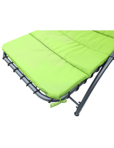 Leżak fotel z parasolem bergamo 200x125x180cm limonka