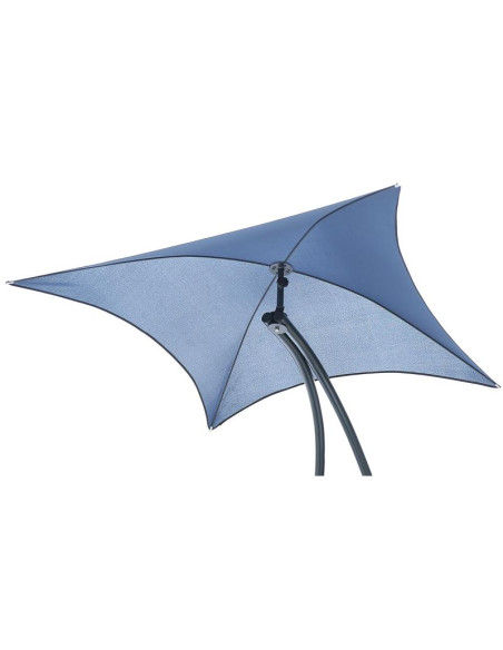 Leżak fotel z parasolem bergamo 200x125x180cm granat