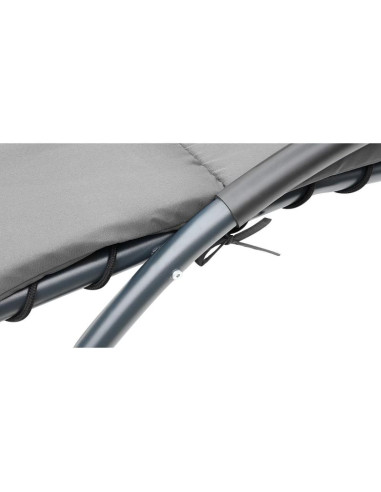 Leżak fotel z parasolem bergamo 200x125x180cm szary