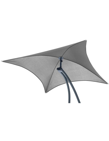 Leżak fotel z parasolem bergamo 200x125x180cm szary