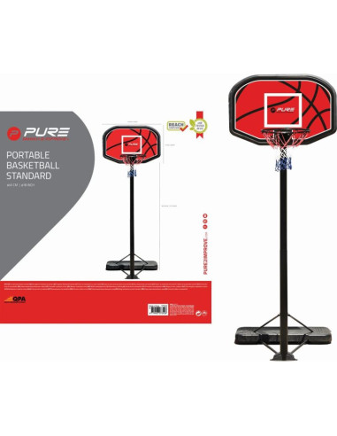 Zestaw regulowany do koszykówki 1.90-3.04m pure 2 improve