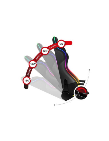 Fotel gamingowy huzaro force 6.2 black rgb